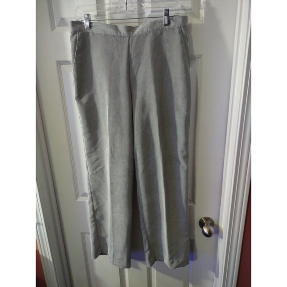 Alfred Dunner Pants Size 12 Gray Pull On Elastic Waist - Picture 2 of 8
